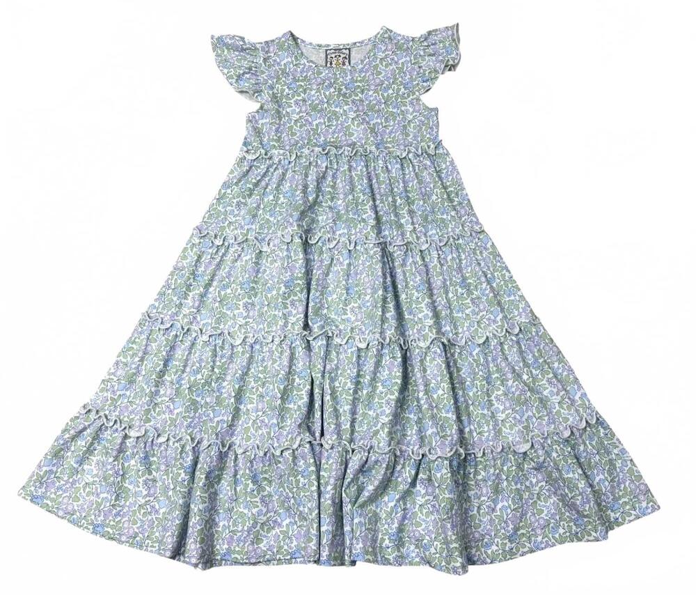 NEW THREE SISTERS girls floral maxi dress in lilac
